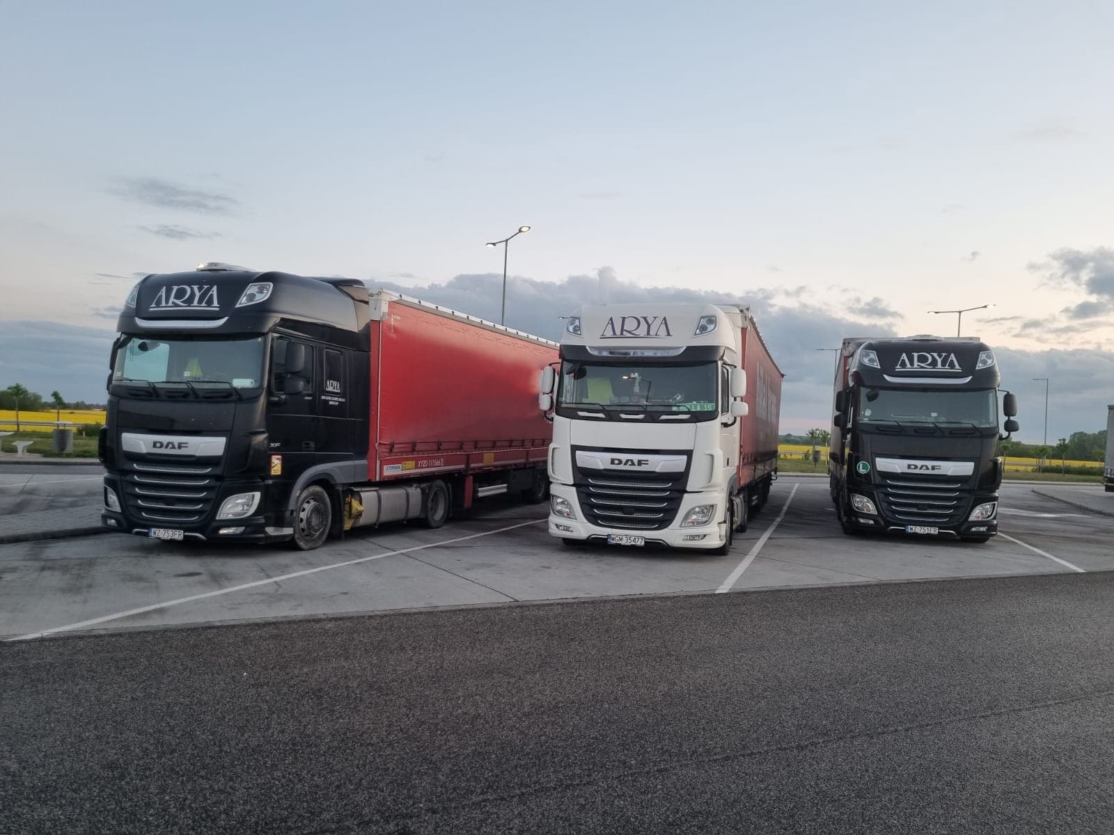 ARYA logistics trucks